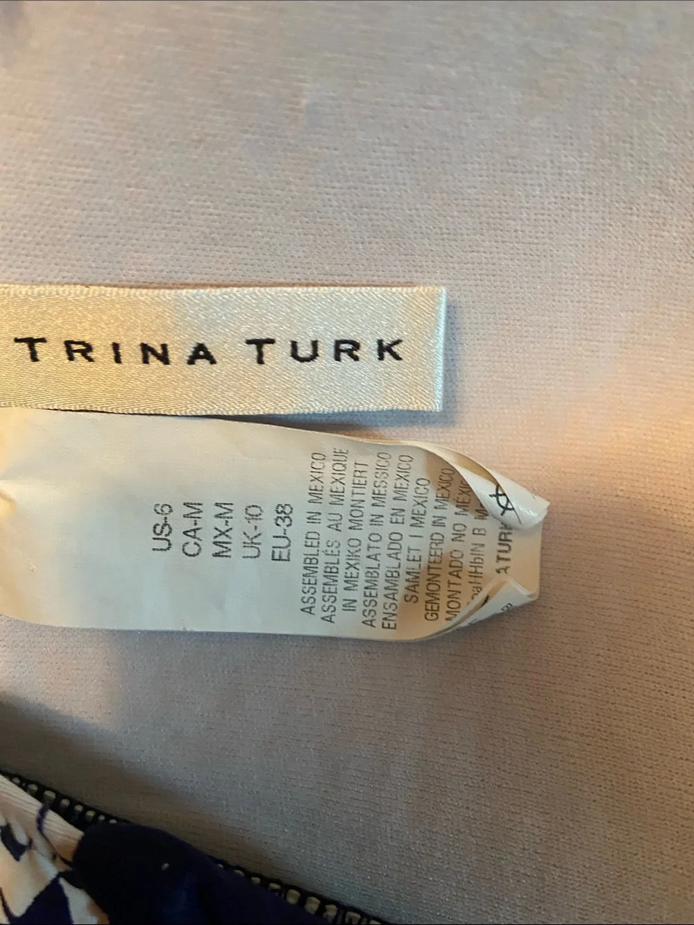 Trina Turk Navy & White Printed Bandeau Bikini Set